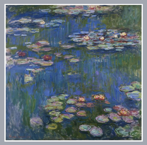 Ninfee di Monet nel lago di Pozzi