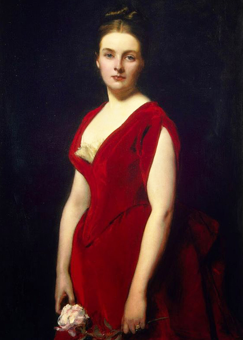 Carolos Duran red dress